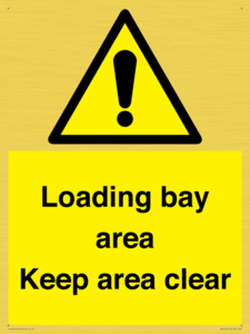 Loading bay area Keep area clear